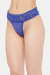 Clovia Low Rise Zero Coverage Thong - Blue — thumbnail 2