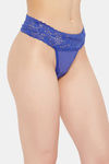 Clovia Low Rise Zero Coverage Thong - Blue — thumbnail 3
