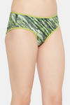 Clovia Medium Rise Three-Fourth Coverage Bikini Panty - Green — thumbnail 3