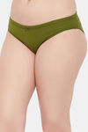 Clovia Low Rise Three-Fourth Coverage Bikini Panty - Green — thumbnail 2