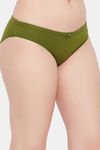 Clovia Low Rise Three-Fourth Coverage Bikini Panty - Green — thumbnail 3