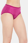 Clovia Medium Rise Half Coverage Hipster Panty - Purple — thumbnail 3