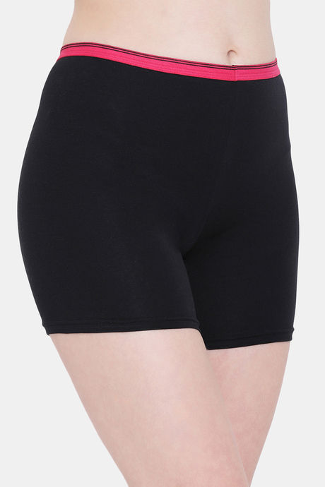 Clovia Medium Rise Full Coverage Boyshort - Black — image 2