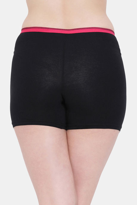 Clovia Medium Rise Full Coverage Boyshort - Black — image 4