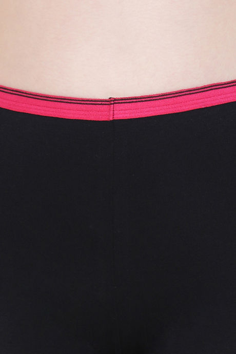 Clovia Medium Rise Full Coverage Boyshort - Black — image 5