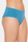 Clovia Medium Rise Three-Fourth Coverage Hipster Panty - Teal — thumbnail 2