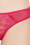 Clovia Low Rise Half Coverage Bikini Panty - Pink — thumbnail 5