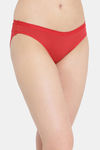Clovia Low Rise Half Coverage Bikini Panty - Red — thumbnail 2