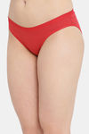 Clovia Low Rise Half Coverage Bikini Panty - Red — thumbnail 3