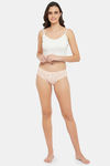 Clovia Medium Rise Three-Fourth Coverage Hipster Panty - White — thumbnail 5