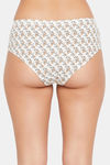 Clovia Medium Rise Three-Fourth Coverage Hipster Panty - White — thumbnail 4