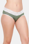 Clovia Medium Rise Three-Fourth Coverage Hipster Panty - Olive — thumbnail 2