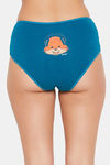Clovia Medium Rise Three-Fourth Coverage Hipster Panty - Teal — thumbnail 4