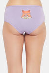 Clovia Medium Rise Three-Fourth Coverage Hipster Panty - Purple — thumbnail 4
