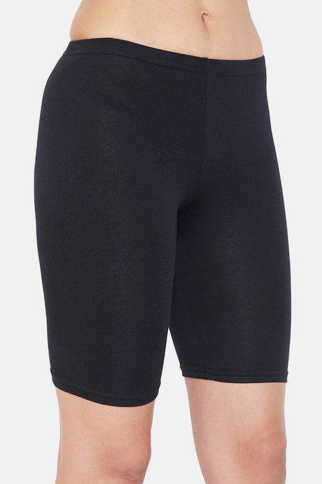 Clovia Medium Rise Full Coverage Boyshort - Black — image 2