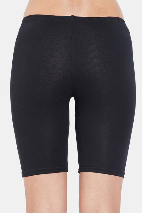 Clovia Medium Rise Full Coverage Boyshort - Black — image 4