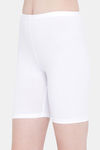 Clovia Medium Rise Full Coverage Boyshort - White — thumbnail 3
