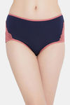 Clovia High Rise Three-Fourth Coverage Hipster Panty - Blue — thumbnail 1