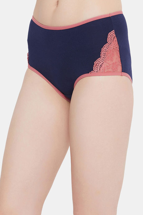 Clovia High Rise Three-Fourth Coverage Hipster Panty - Blue — image 3