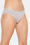 Clovia Low Rise Half Coverage Bikini Panty - Grey Melange — thumbnail 2