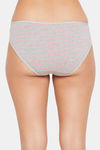 Clovia Low Rise Half Coverage Bikini Panty - Grey Melange — thumbnail 4