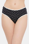 Clovia Medium Rise Three-Fourth Coverage Hipster Panty - Black — thumbnail 1