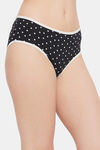Clovia Medium Rise Three-Fourth Coverage Hipster Panty - Black — thumbnail 2