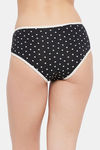 Clovia Medium Rise Three-Fourth Coverage Hipster Panty - Black — thumbnail 4