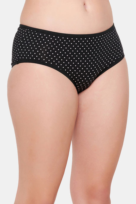 Clovia Medium Rise Three-Fourth Coverage Hipster Panty - Black — image 2