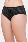 Clovia Medium Rise Three-Fourth Coverage Hipster Panty - Black — thumbnail 3