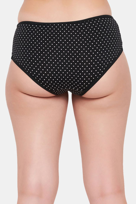 Clovia Medium Rise Three-Fourth Coverage Hipster Panty - Black — image 4