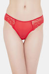 Clovia Low Rise Zero Coverage Thong - Red — thumbnail 1