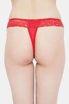 Clovia Low Rise Zero Coverage Thong - Red — thumbnail 4