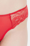 Clovia Low Rise Zero Coverage Thong - Red — thumbnail 5