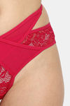 Clovia Medium Rise Half Coverage Bikini Panty - Pink — thumbnail 6