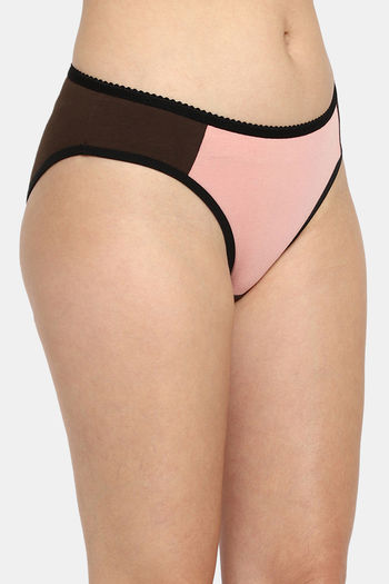 Clovia Low Rise Half Coverage Bikini Panty - Beige — image 2