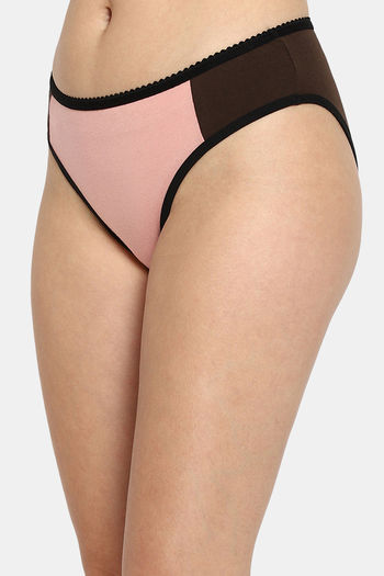 Clovia Low Rise Half Coverage Bikini Panty - Beige — image 3