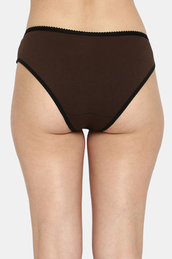 Clovia Low Rise Half Coverage Bikini Panty - Beige — image 4