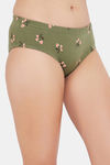 Clovia Medium Rise Three-Fourth Coverage Hipster Panty - Green — thumbnail 2