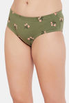 Clovia Medium Rise Three-Fourth Coverage Hipster Panty - Green — thumbnail 3