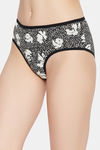 Clovia Medium Rise Three-Fourth Coverage Hipster Panty - Black — thumbnail 3