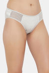 Clovia Low Rise Half Coverage Bikini Panty - Grey — thumbnail 2