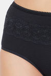 Clovia High Rise Three-Fourth Coverage Hipster Panty - Black — thumbnail 5