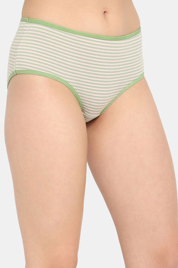 Clovia High Rise Three-Fourth Coverage Hipster Panty - Green — image 2