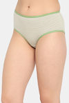 Clovia High Rise Three-Fourth Coverage Hipster Panty - Green — thumbnail 3