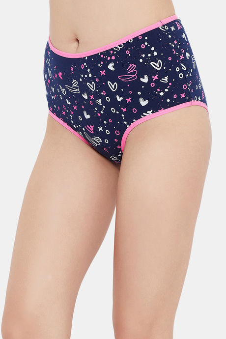 Clovia High Rise Three-Fourth Coverage Hipster Panty - Blue — image 3