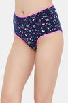 Clovia High Rise Three-Fourth Coverage Hipster Panty - Blue — thumbnail 3