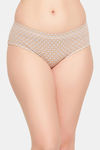 Clovia Medium Rise Three-Fourth Coverage Hipster Panty - Beige — thumbnail 1