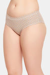 Clovia Medium Rise Three-Fourth Coverage Hipster Panty - Beige — thumbnail 3
