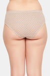 Clovia Medium Rise Three-Fourth Coverage Hipster Panty - Beige — thumbnail 4
